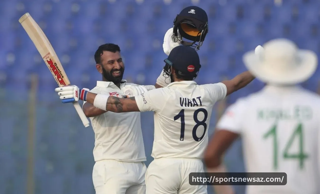 India vs Bangladesh First Test Chateshwar Pujara Century in 2nd Innings